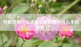 特朗普用什么手机（特朗普用什么手机华为）