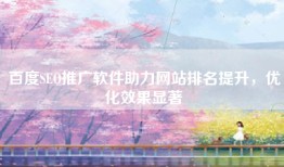 百度SEO推广软件助力网站排名提升，优化效果显著