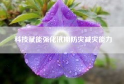 科技赋能强化汛期防灾减灾能力