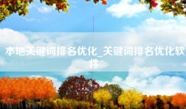 本地关键词排名优化_关键词排名优化软件