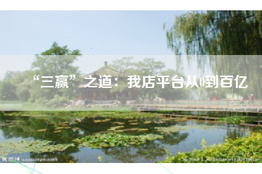 “三赢”之道：我店平台从0到百亿