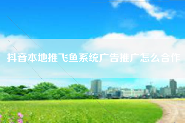 抖音本地推飞鱼系统广告推广怎么合作