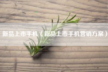 新品上市手机（新品上市手机营销方案）