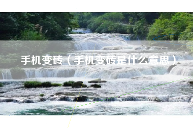 手机变砖（手机变砖是什么意思）