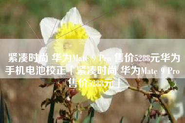 紧凑时尚 华为Mate 9 Pro 售价5288元华为手机电池校正「紧凑时尚 华为Mate 9 Pro 售价5288元」